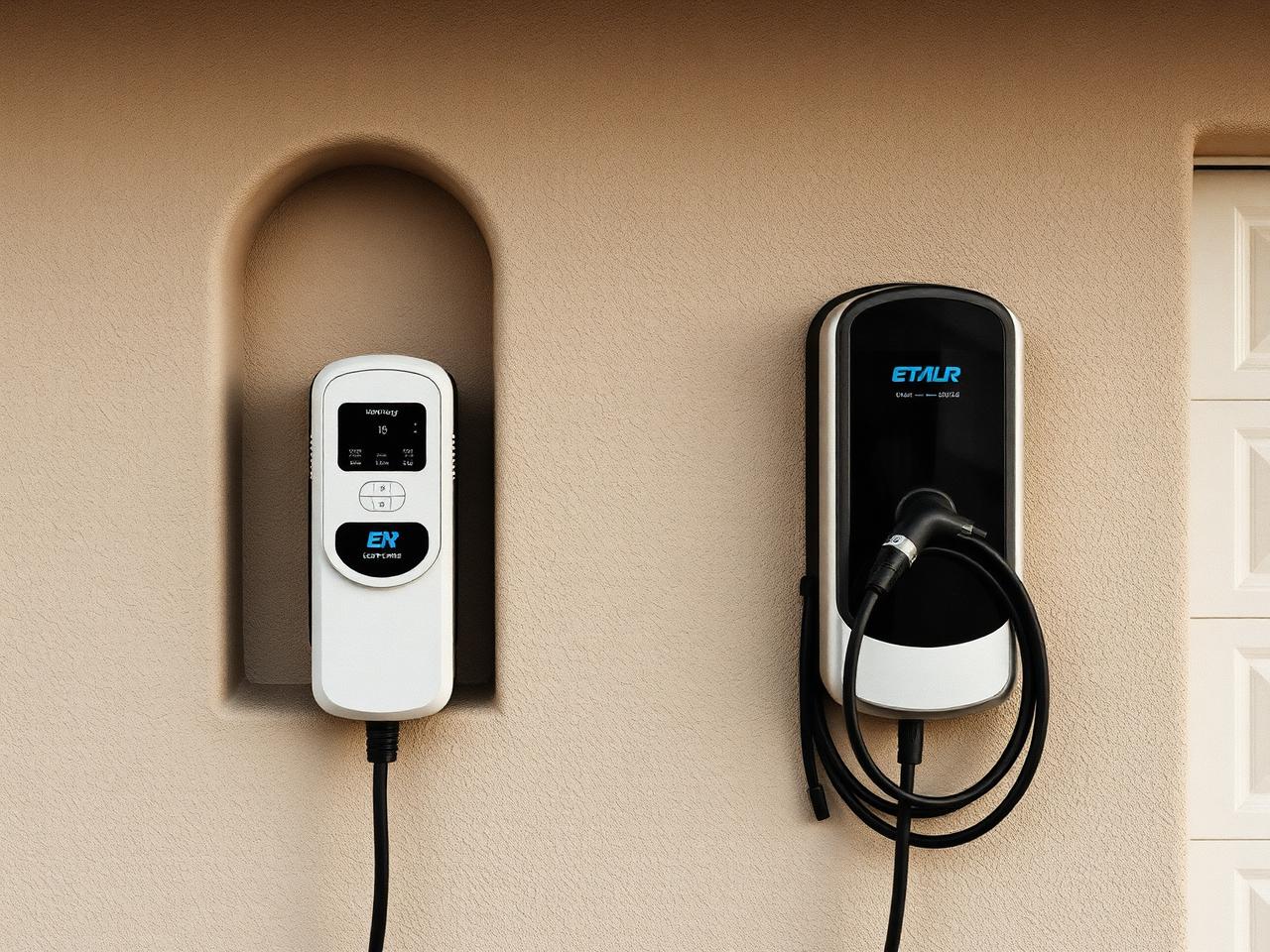 Level 2 EV charger installed in a Los Angeles garage